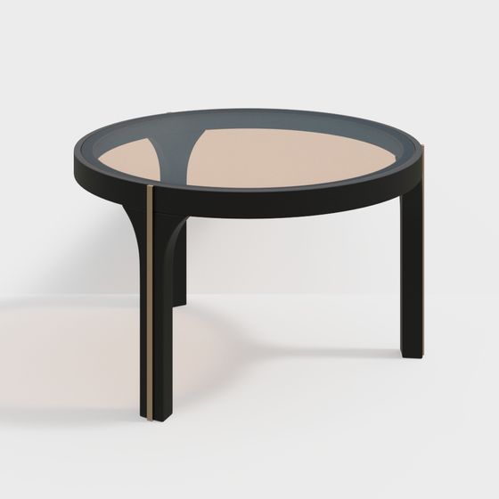 Chic Low-Poly Round Table 3D model for Modern Spaces