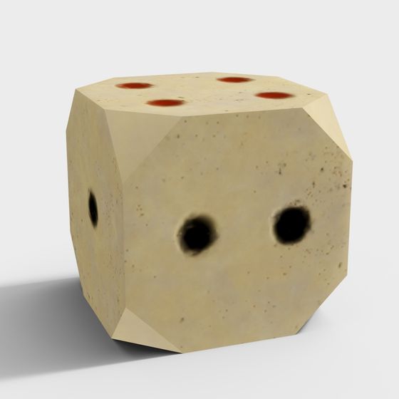Elegant Low-Poly Dice 3D model