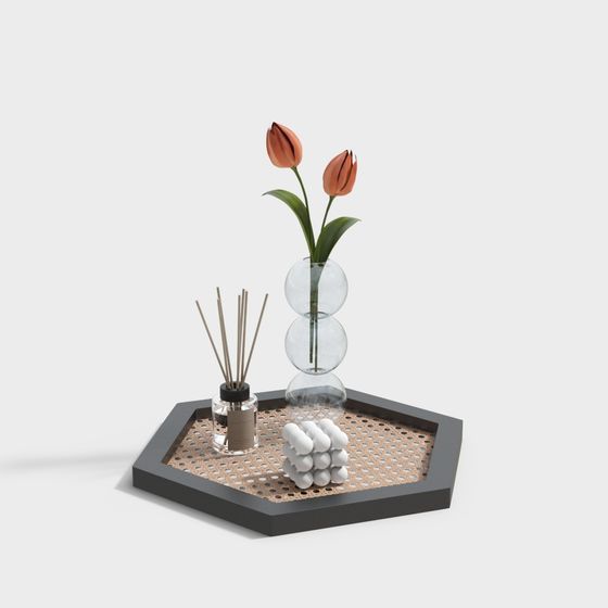 Elegant Flower Stand 3D model