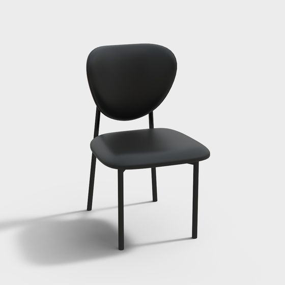 Streamlined Black Chair 3D model