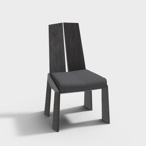 Urban Wooden Chair 3D model for Modern Interiors