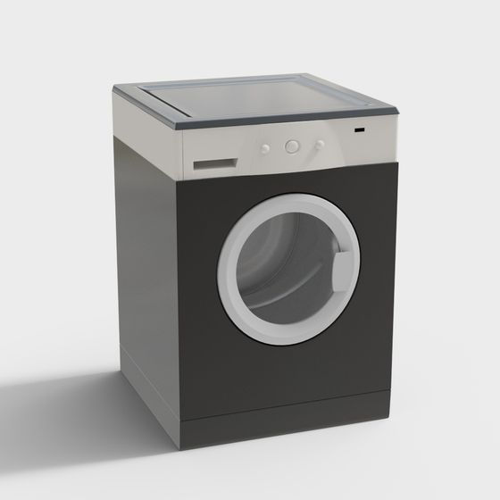 Stylish Washing Machine 3D model for Modern Interiors