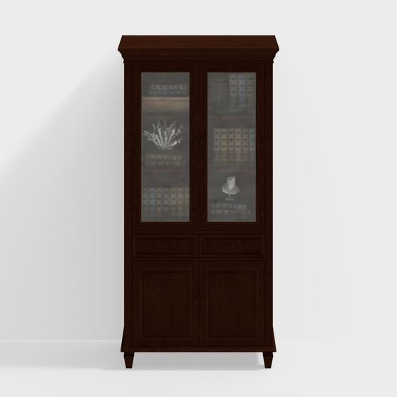 Vintage Display Cabinet 3D model