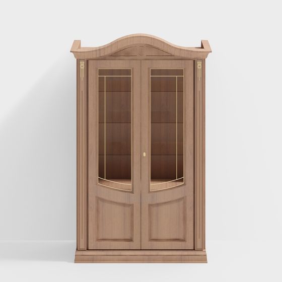 Elegant Vintage Display Cabinet 3D model
