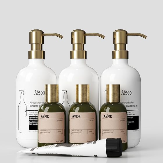 Stylish Low-Poly Bathroom Essentials 3D model