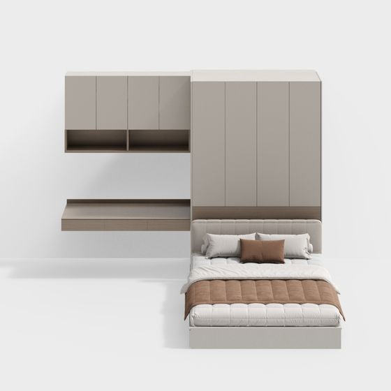 Urban Rest Bed 3D model for Contemporary Spaces