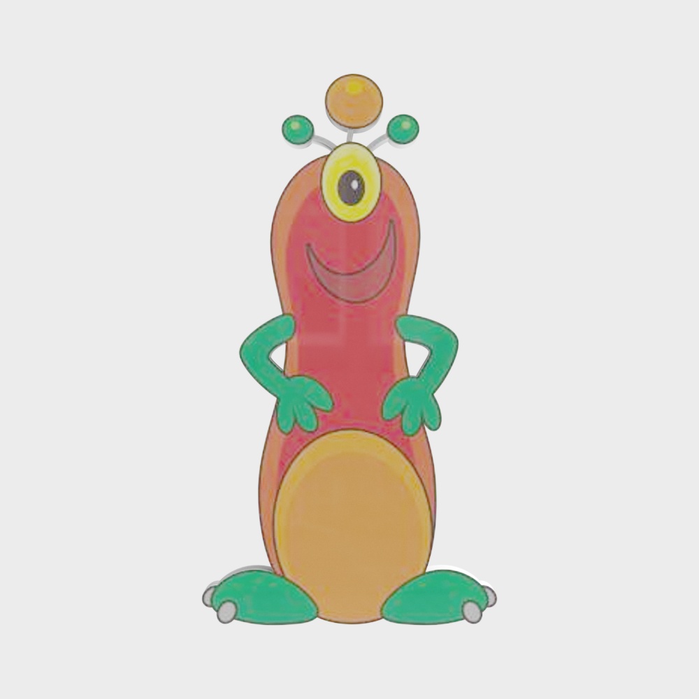 Illustrator style colorful letter wall decoration