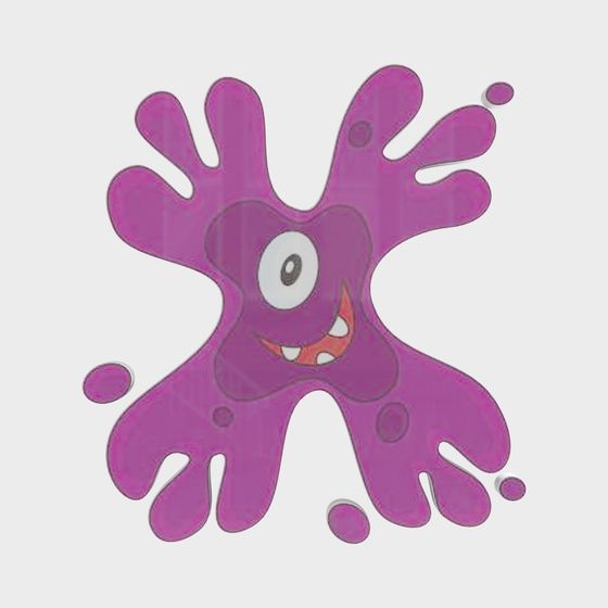 Vibrant Graffiti Monster 3D Model