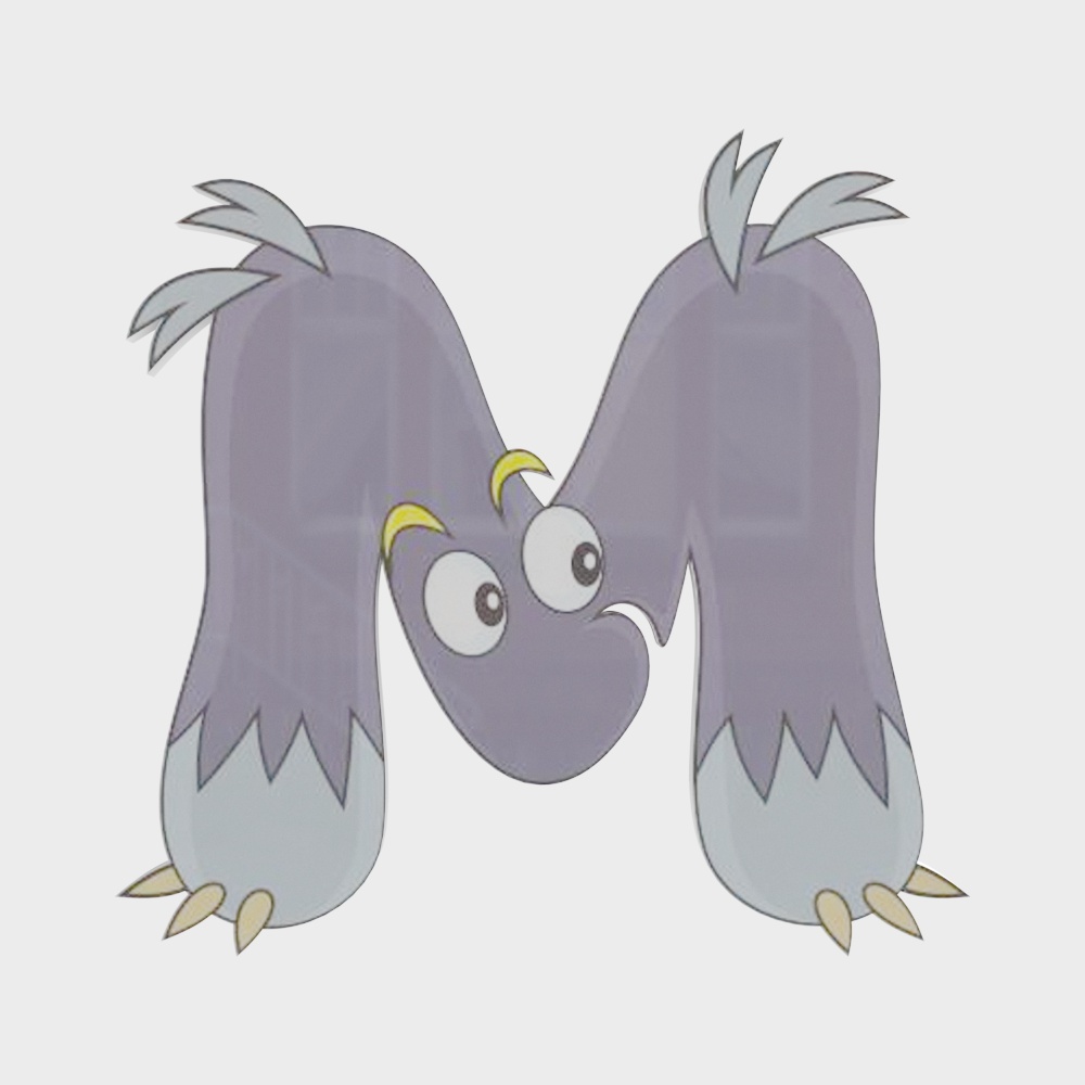 Illustrator style colorful letter wall decoration