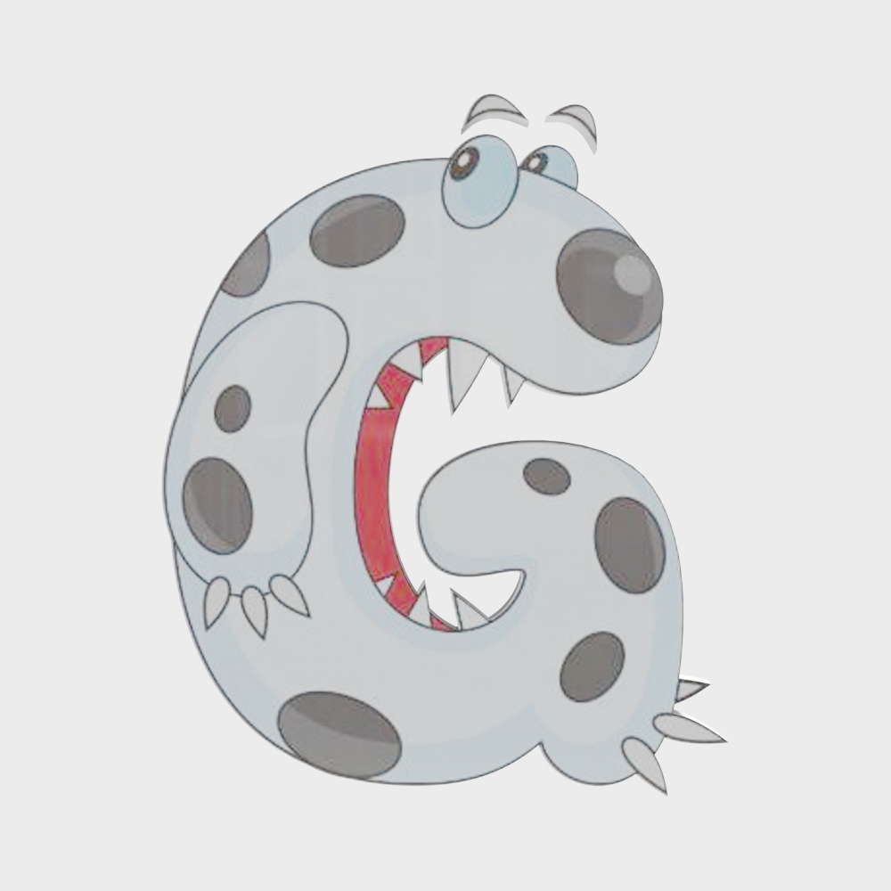 Illustrator style colorful letter wall decoration