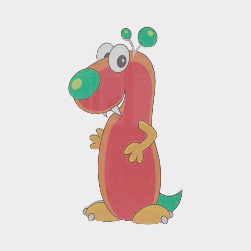 Illustrated style colorful digital wall decoration