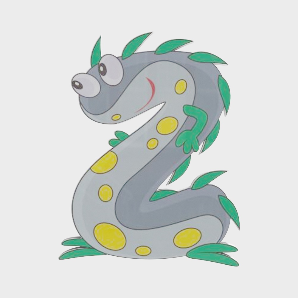 Illustrator style colorful letter wall decoration