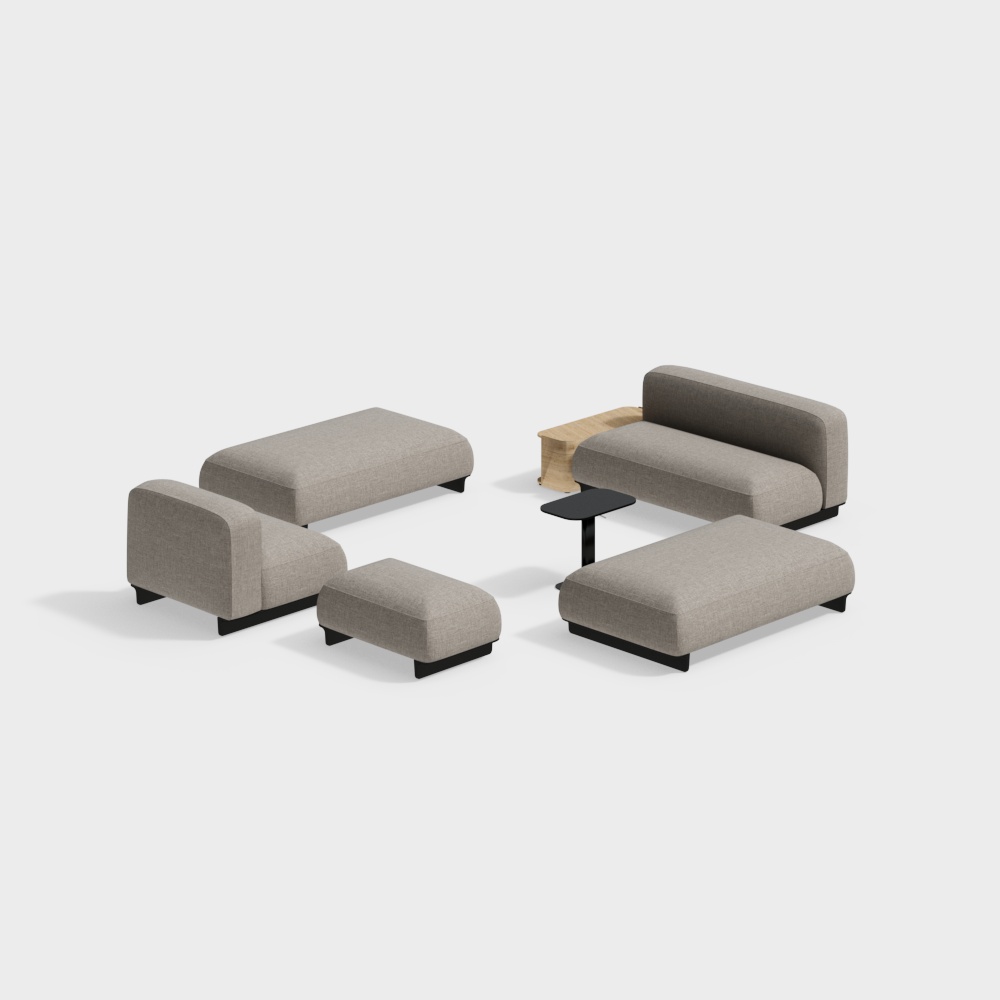 Arper Rectan Simple Built up sofa