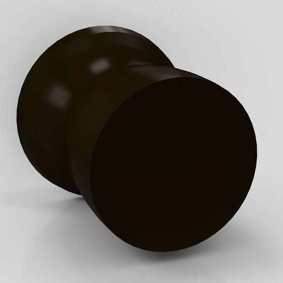 High-Detail Black Door Handle 3D model