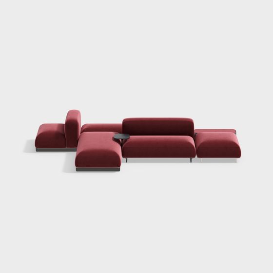 Sofá multiusos simple recto de Arper