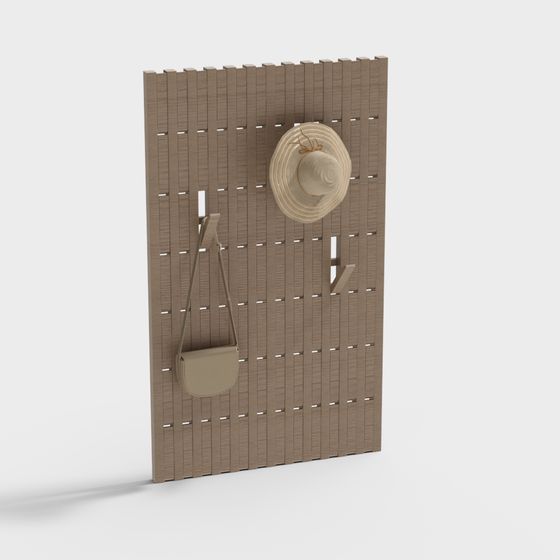 Bamboo Woven Decorative Wall 3D model for Creative Spaces