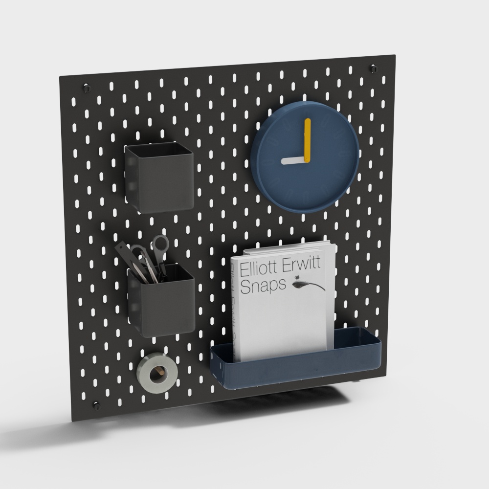 Pegboard Organizer 3D model for Modern Spaces