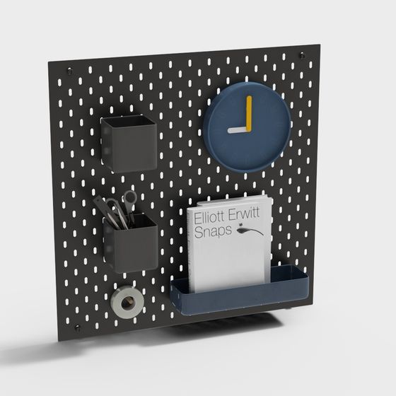 Pegboard Organizer 3D model for Modern Spaces