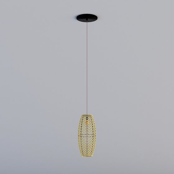 Stylish Low-Polygon Chandelier 3D Model for Creative Spaces