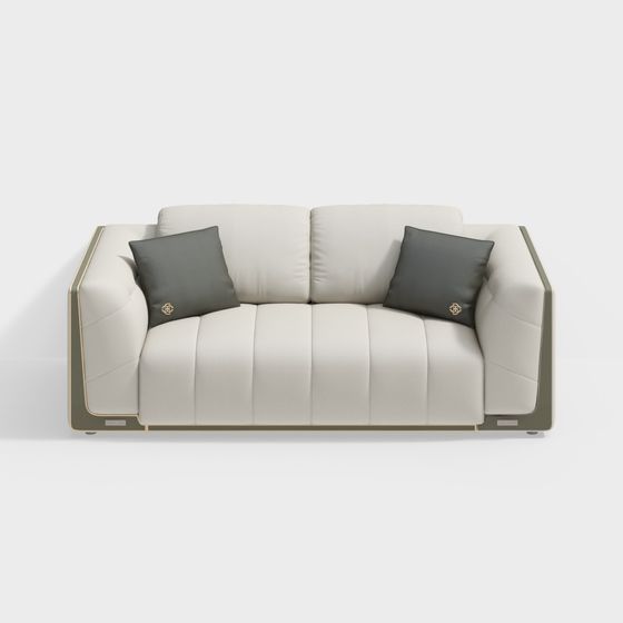 Urban Elegance Low-Poly Sofa 3D model