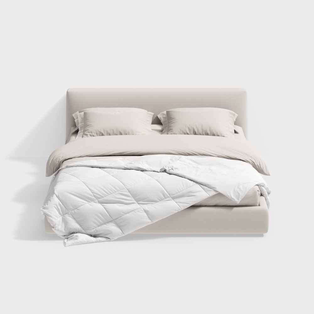 Mid-Century Style Double Bed