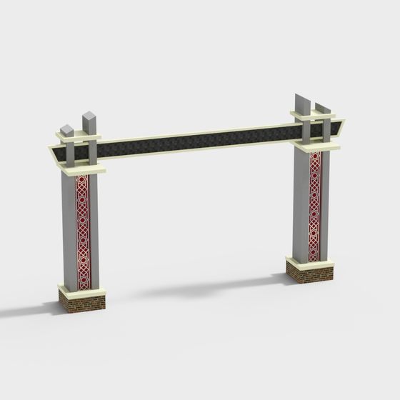 Ancient Elegance Gate 3D model