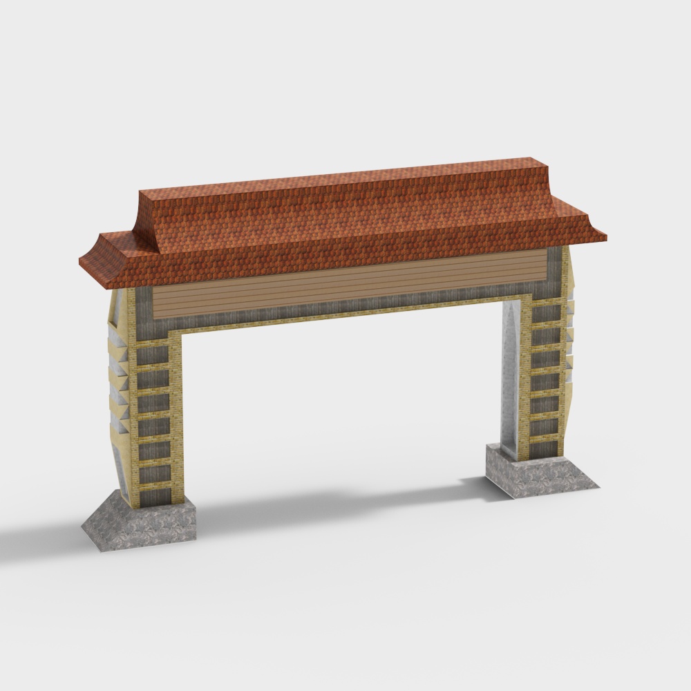Ancient Gateway 3D Model for Creative Projects