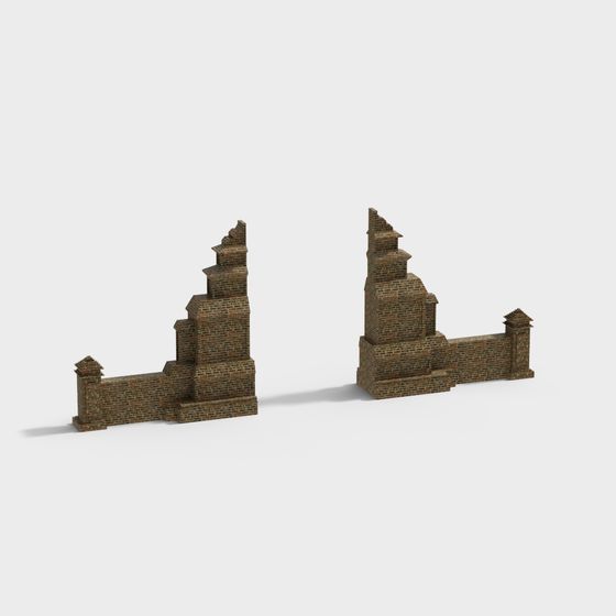 Ancient Wall 3D Model for Architectural Visualization