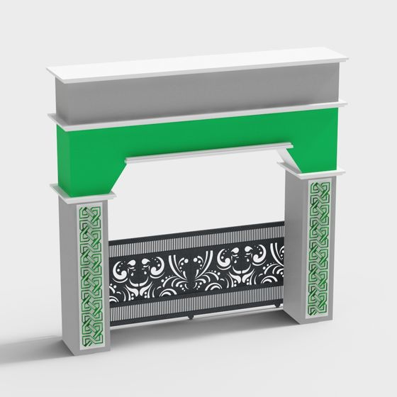 Art Nouveau Mantle 3D model