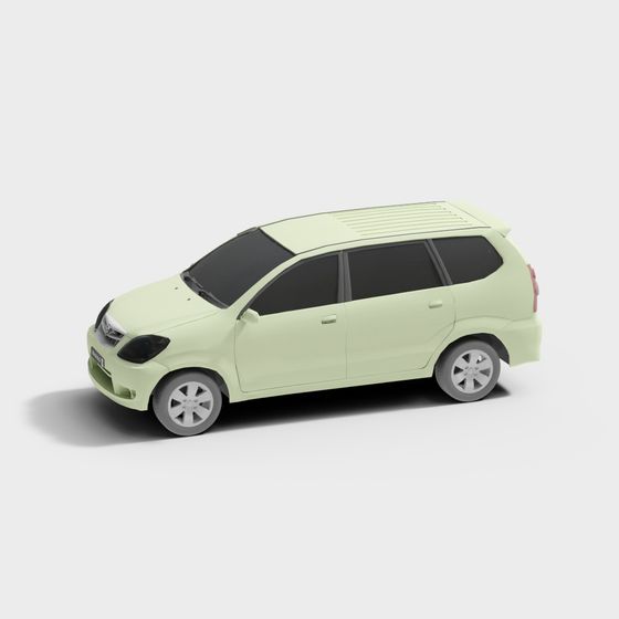 City Green Low-Poly Car 3D model