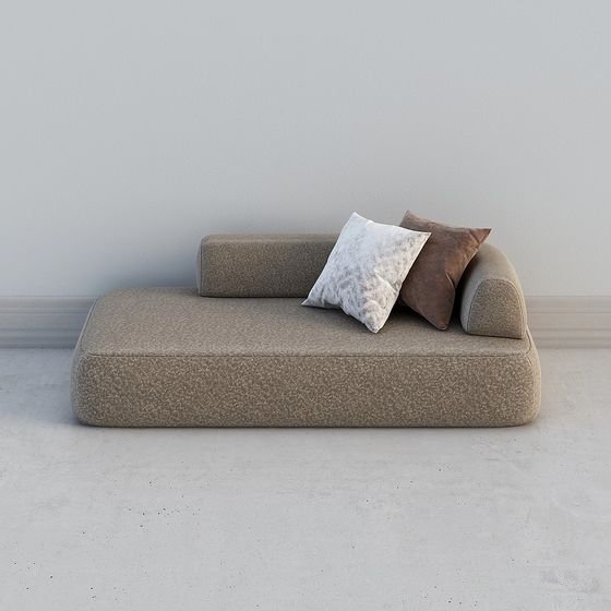 Stylish Low Polygon Sofa 3D Model for Modern Spaces