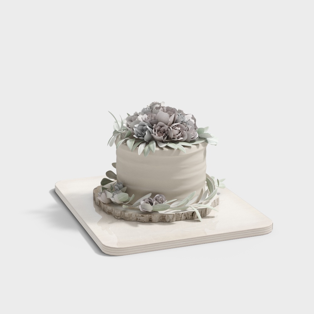 Dreamy Floral 3D Cake Model