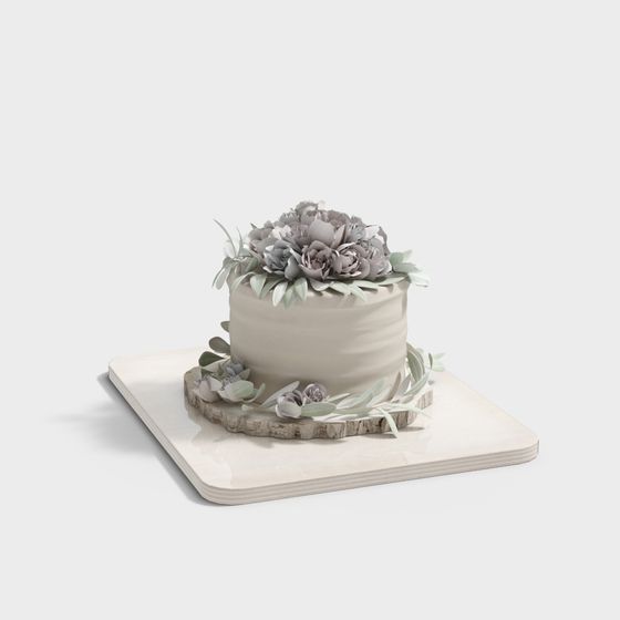 Dreamy Floral 3D Cake Model