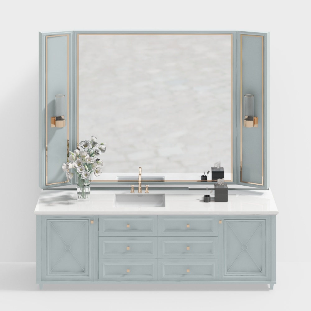 French-Style Bathroom Cabinet