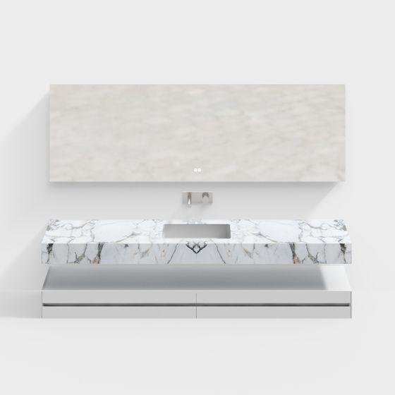 Marble Bathroom Vanity 3D model
