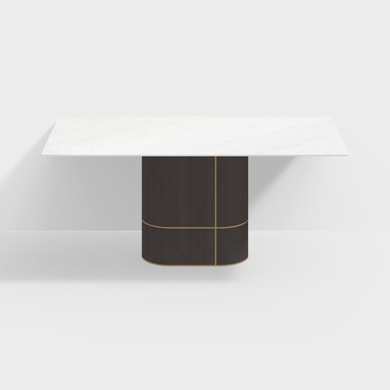 Minimalist Dining Table 3D model for Modern Aesthetics