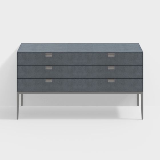 Urban Style Six-Drawer Cabinet 3D model
