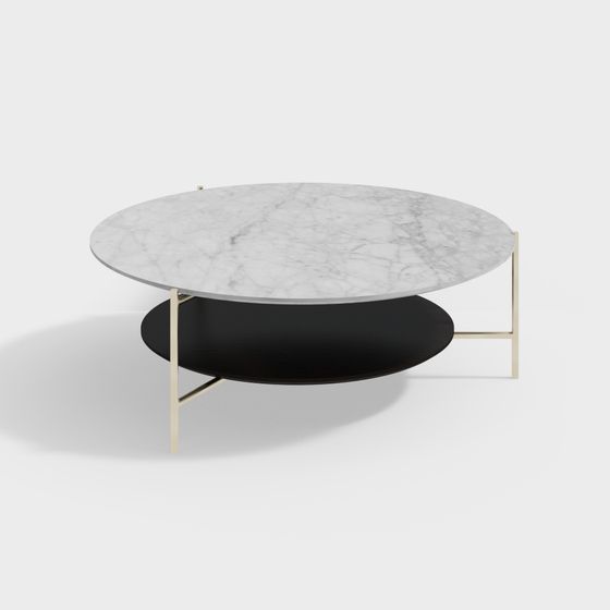 Stylish Low-Polygon Round Table 3D model