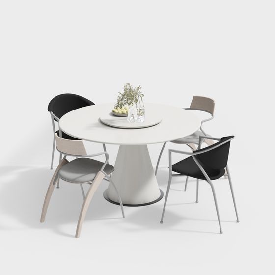 Современный набор обеденного стола и стульев