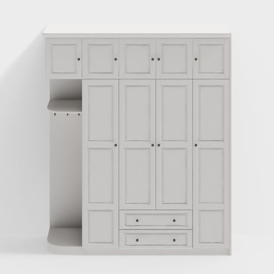 Elegant Minimalist Wardrobe 3D model