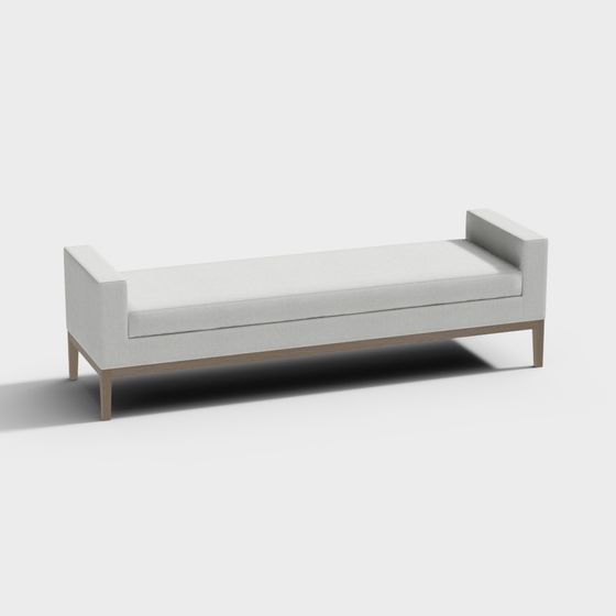 Urban Comfort Bench 3D model for Modern Interiors