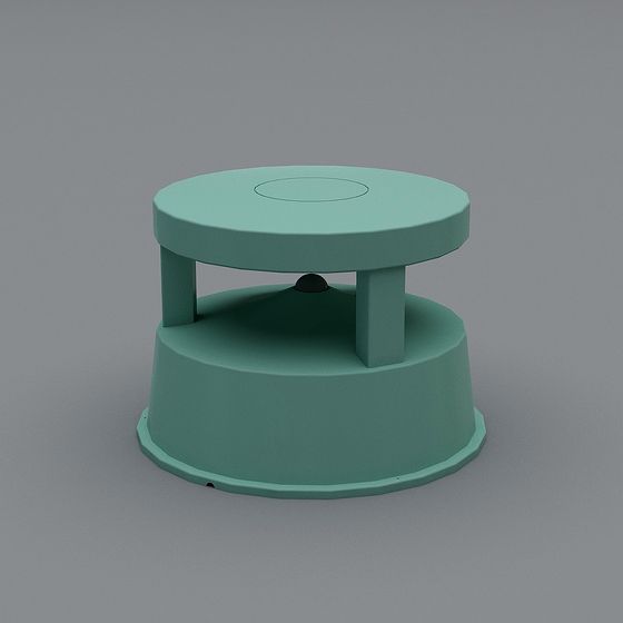 Simple Round Stool 3D Model for Creative Projects