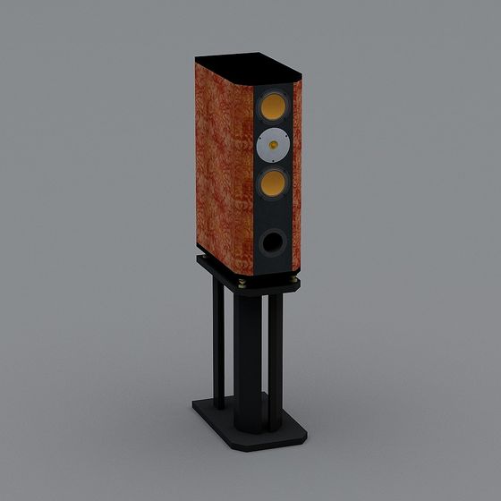 Elegant Low-Polygon Speaker 3D model for Creative Spaces