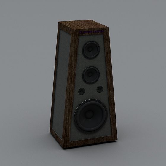 Stylish Floor Speaker 3D model for Modern Interiors