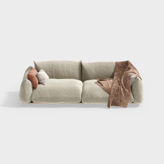 Cozy Comfort 3D model Sofa
