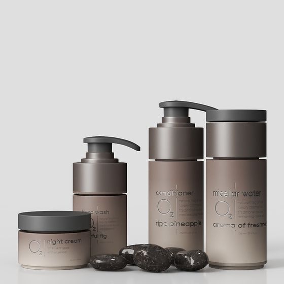Luxury Minimalist Cosmetic Set 3D model