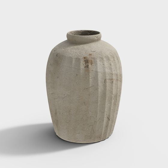 Vintage Low-Poly Vase 3D Model