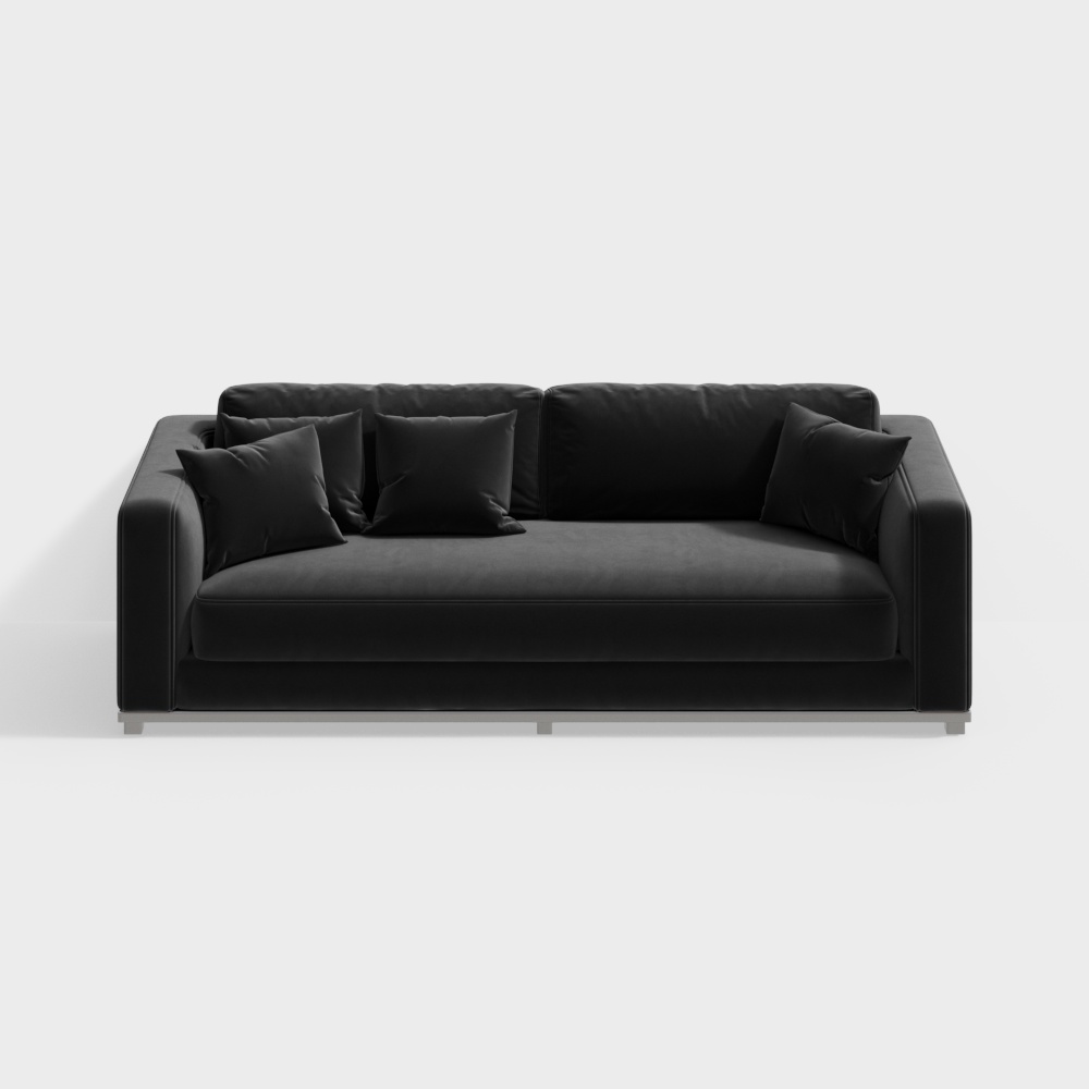 Sleek Modern Sofa 3D model for Urban Interiors