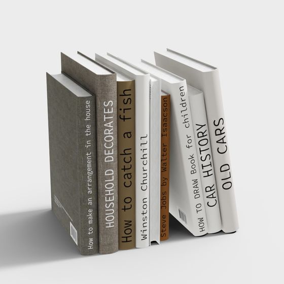 Vintage Bookshelf 3D model