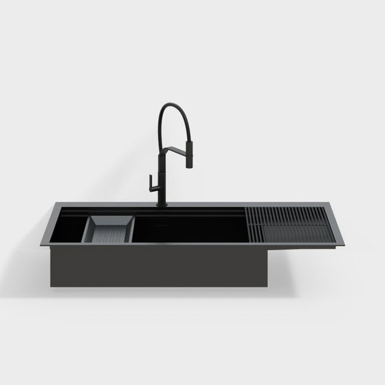 Modern Minimalist Kitchen Sink 3D model